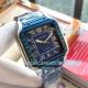 Replica Cartier new Santos Auto Watches 39.8mm Blue PVD Bezel (2)_th.jpg
